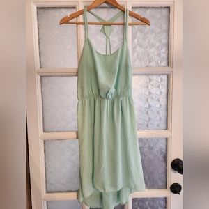 Charlotte Russe mint racer back triple strap dress